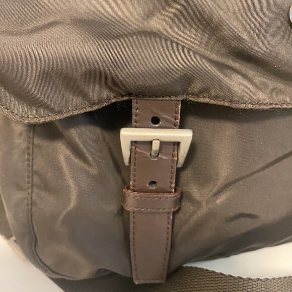 Authentic Preowned Unisex Prada Brown Nylon Messenger Bag - Picture 6 of 16